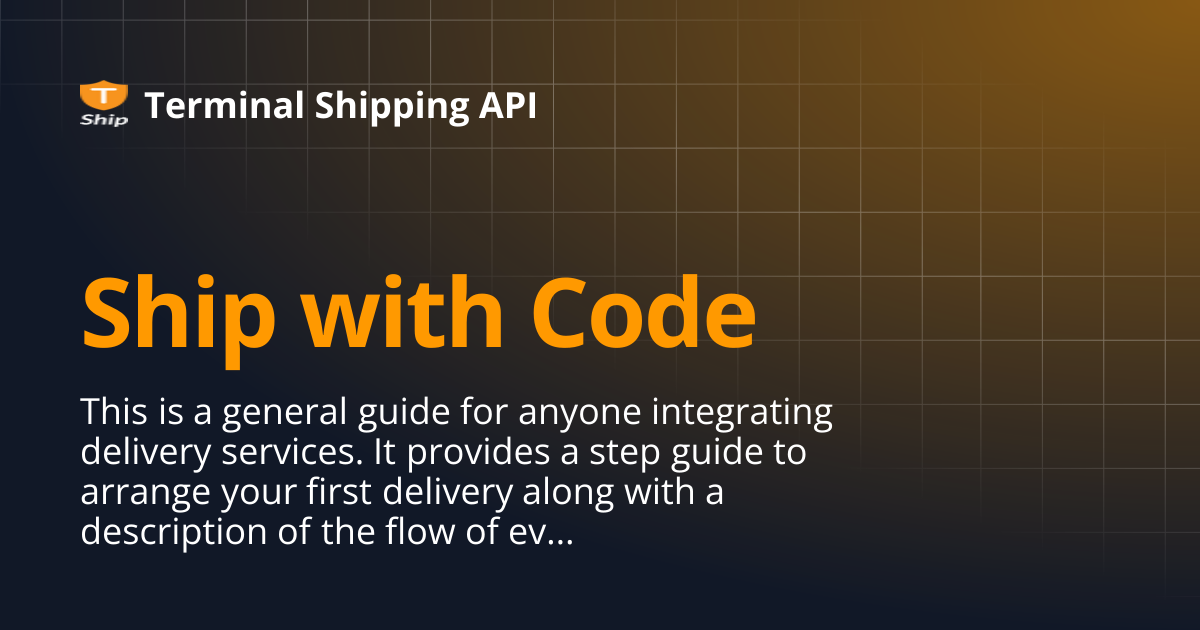 Ship with Code | Terminal Shipping API